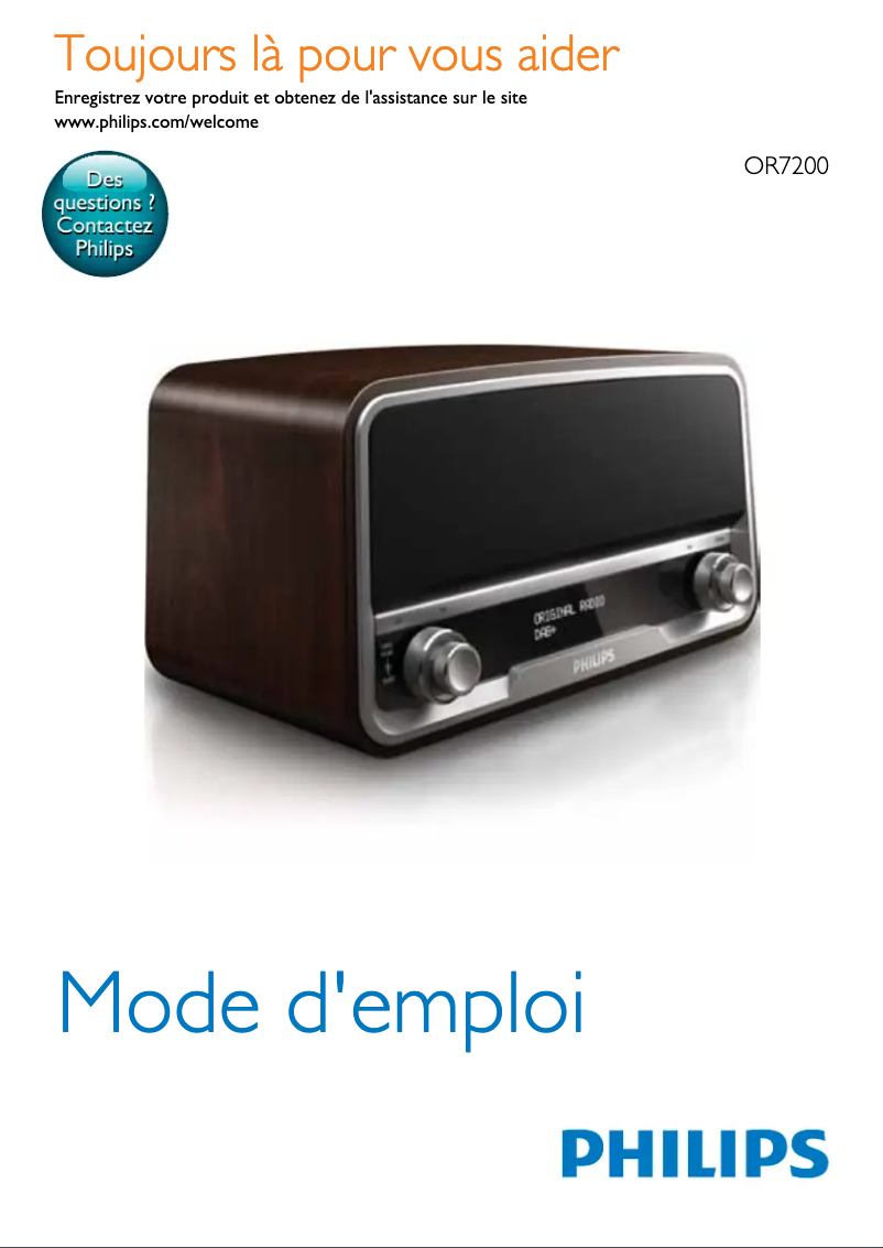 Image de la première page du manuel de l'appareil OR7200