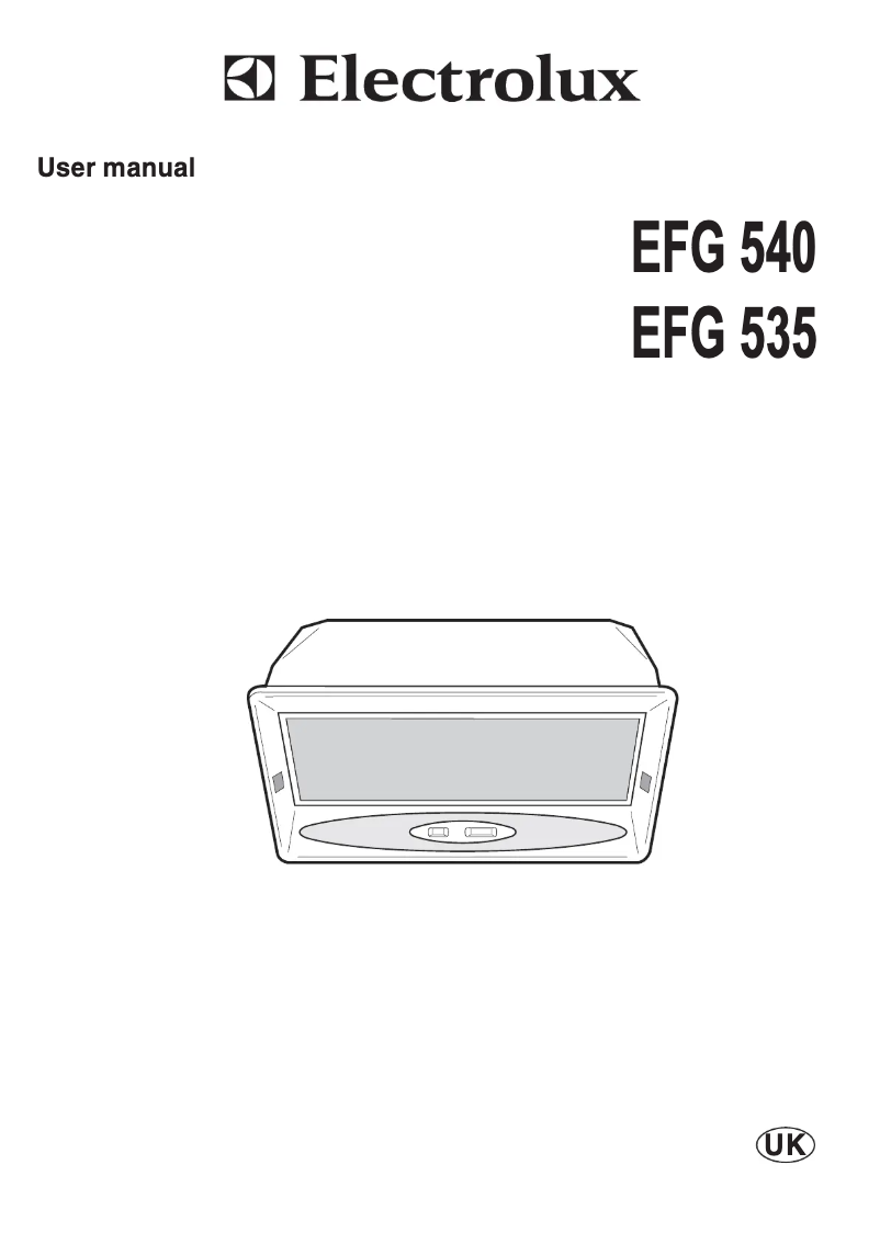 Page 1 de la notice Manuel utilisateur Westinghouse EFG 540