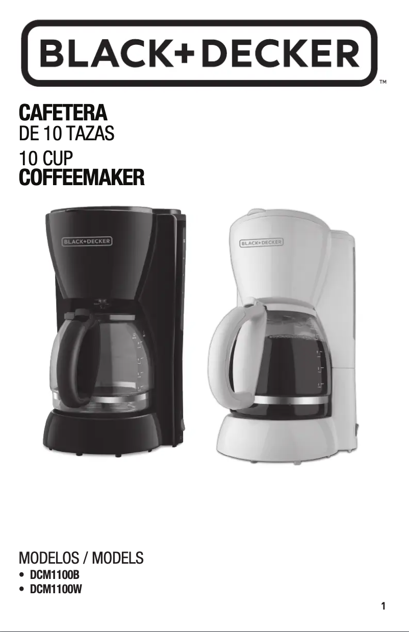 Page 1 de la notice Manuel utilisateur Black & Decker DCM1100W