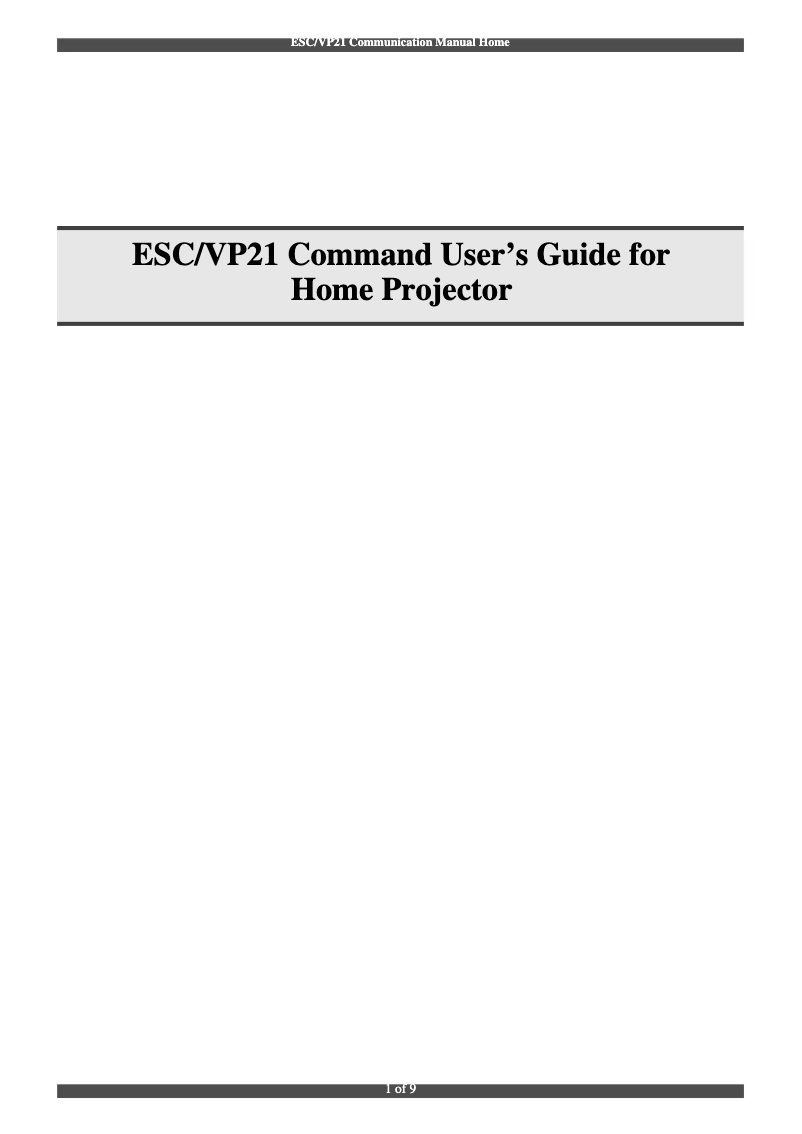 Imagen de la primera página del manual del dispositivo EH-TW3800 data projector