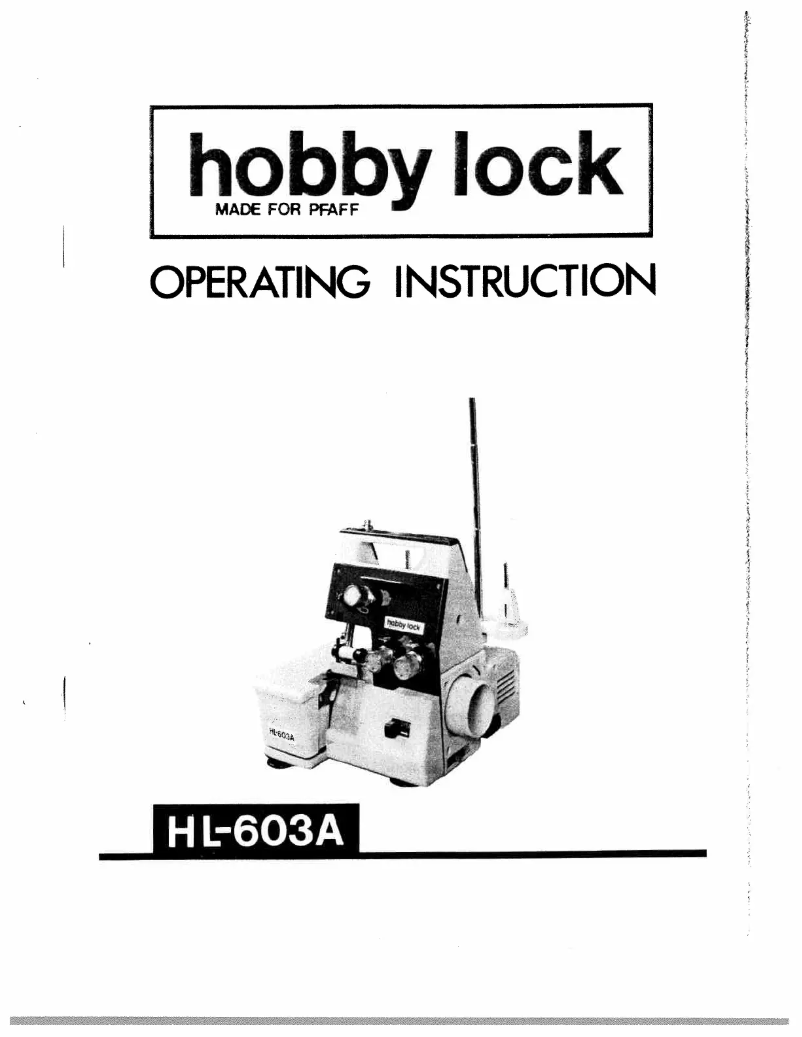 Página 1 del manual Manual de usuario Pfaff hobbylock HL-603A
