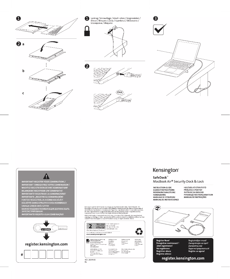 Image de la première page du manuel de l'appareil SafeDock