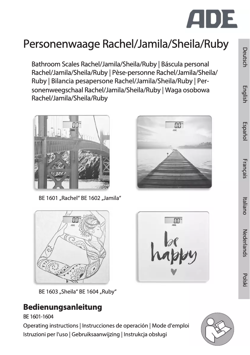 Page 1 de la notice Manuel utilisateur ADE Rachel BE 1601