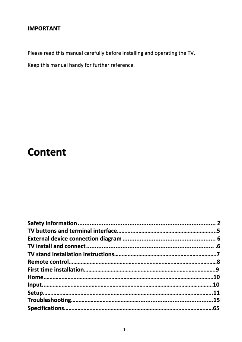 Page 1 de la notice Manuel utilisateur Allview 32iPlay6000-H