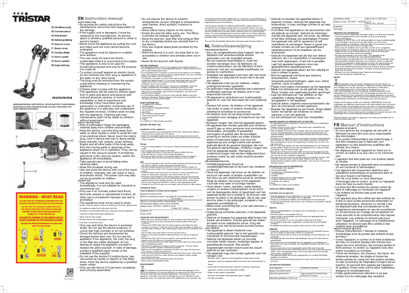 Image de la première page du manuel de l'appareil PD-8755