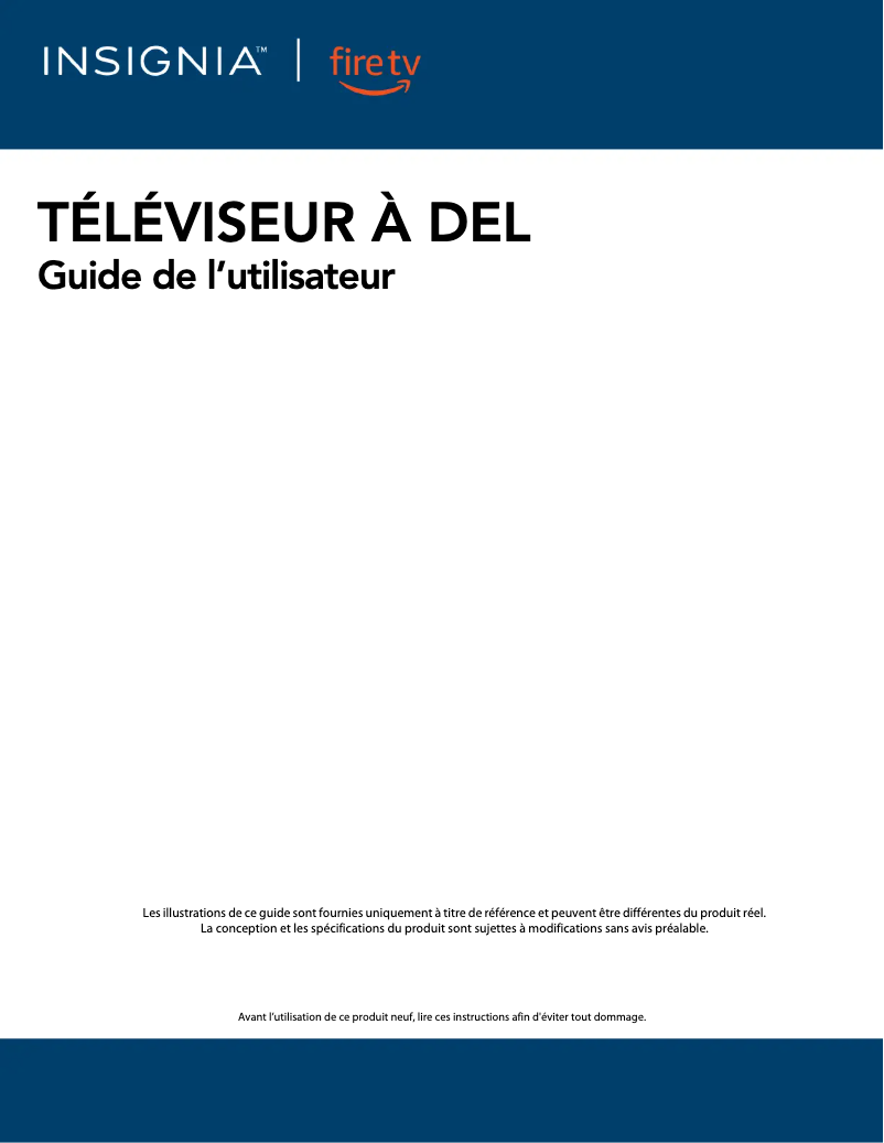 Page 1 de la notice Manuel utilisateur Insignia NS-42F201NA23