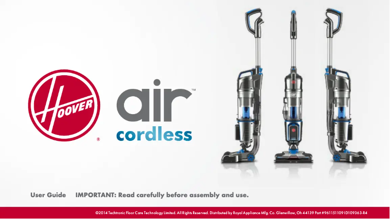 Image de la première page du manuel de l'appareil Air Cordless