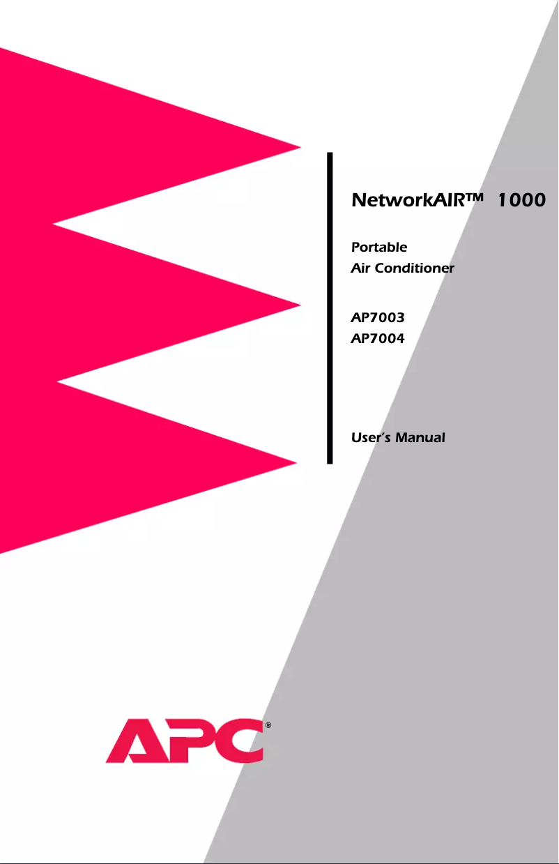 Image de la première page du manuel de l'appareil NetworkAIR 1000 AP7003