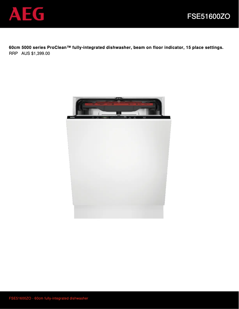 Página 1 del manual Ficha técnica AEG FSE51600ZO