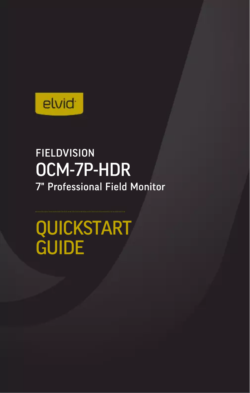 Page 1 de la notice Manuel utilisateur Elvid FieldVision OCM-7P-HDR