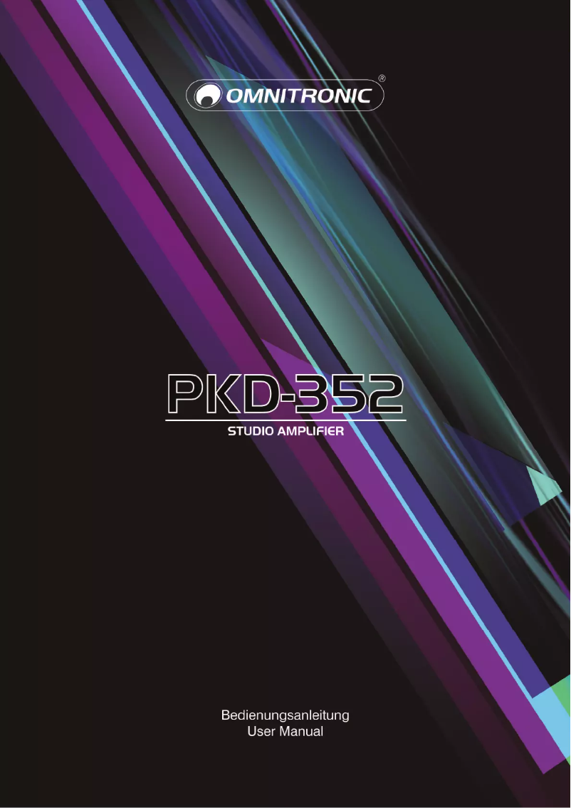Page n°1 - Manuel utilisateur Omnitronic PKD-352