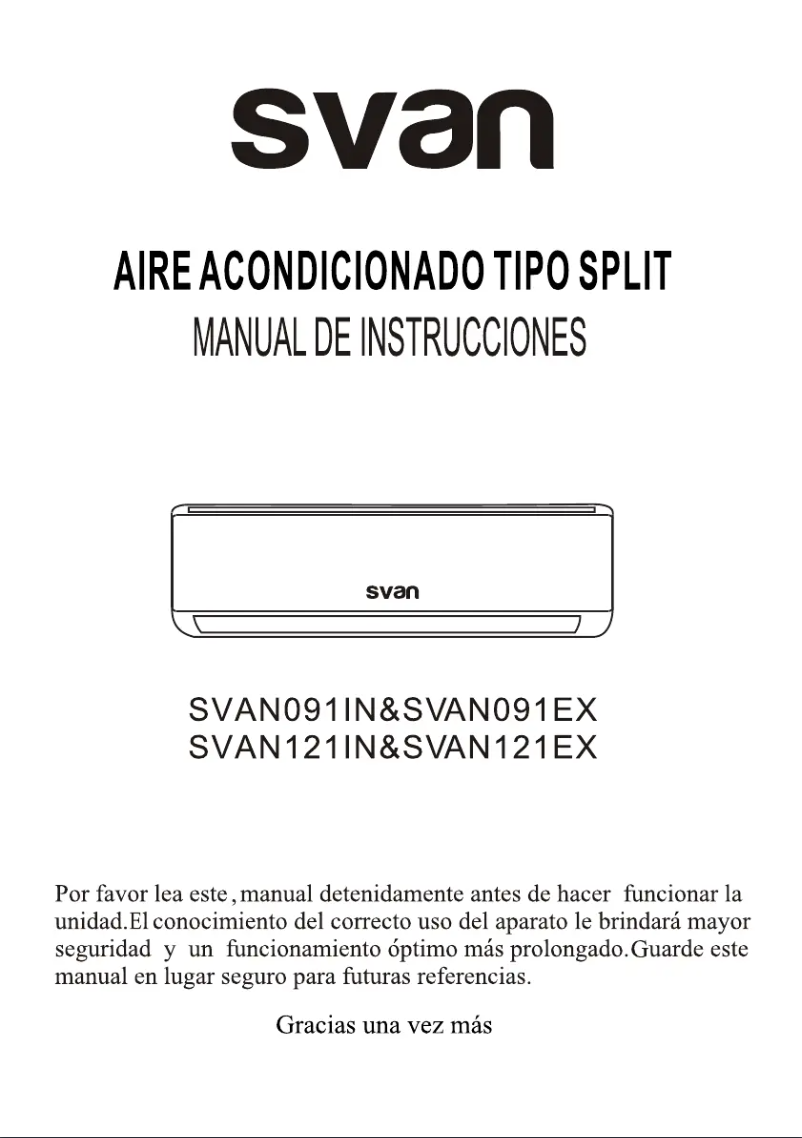 Página 1 del manual Manual de usuario SVAN SVAN121IN