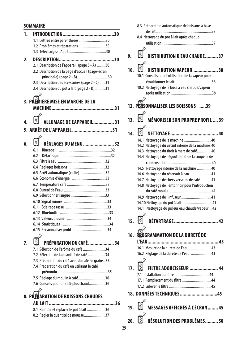 Page n°1 - Manuel utilisateur DeLonghi PrimaDonna Class ECAM 550.85.MS