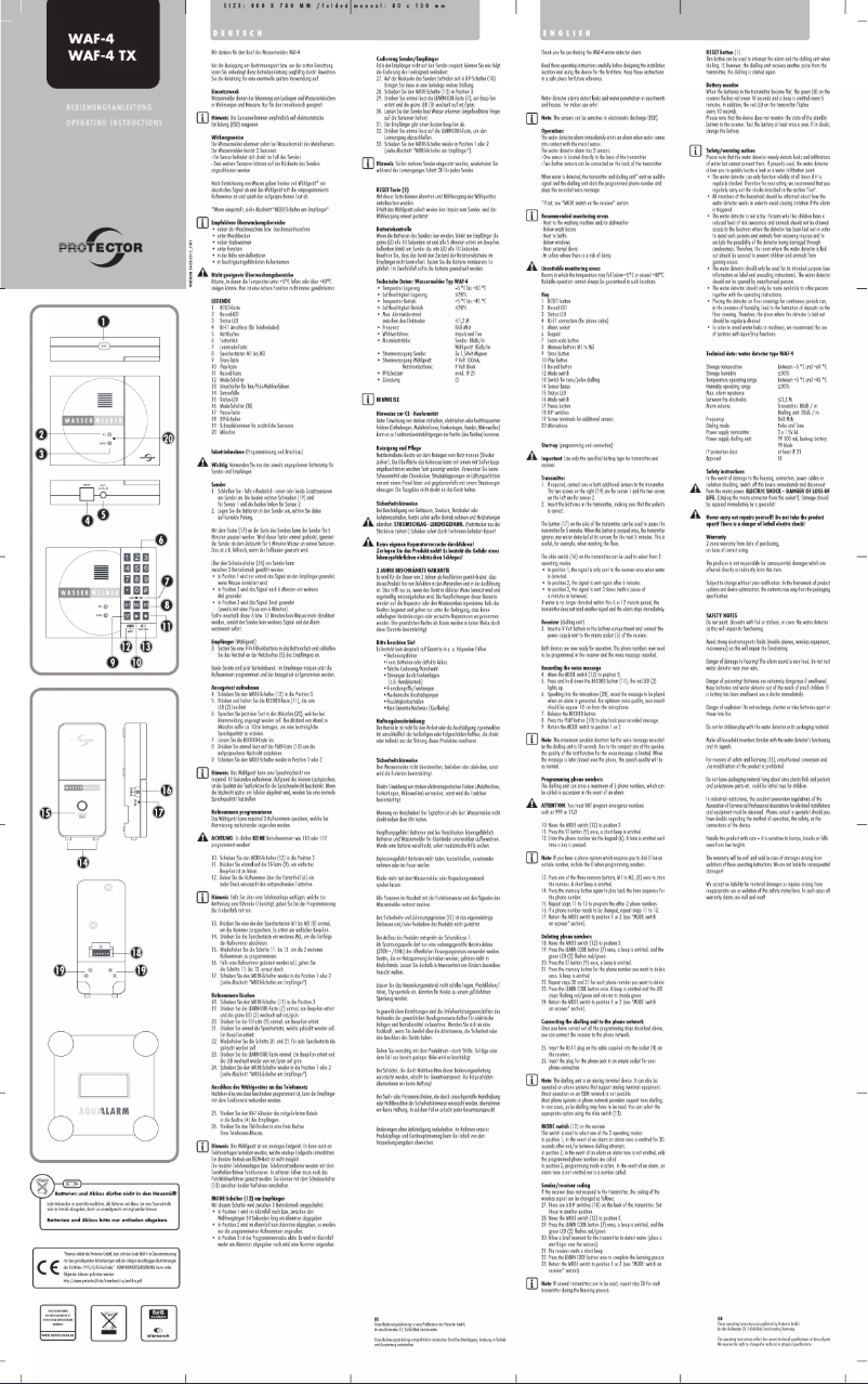 Image de la première page du manuel de l'appareil WAF-4