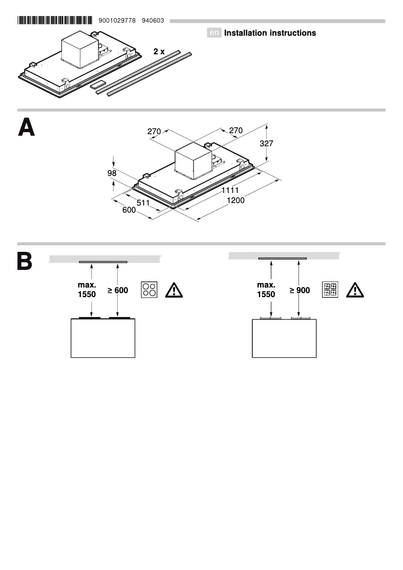 Page 1 de la notice Guide d'installation Siemens LF159RE50