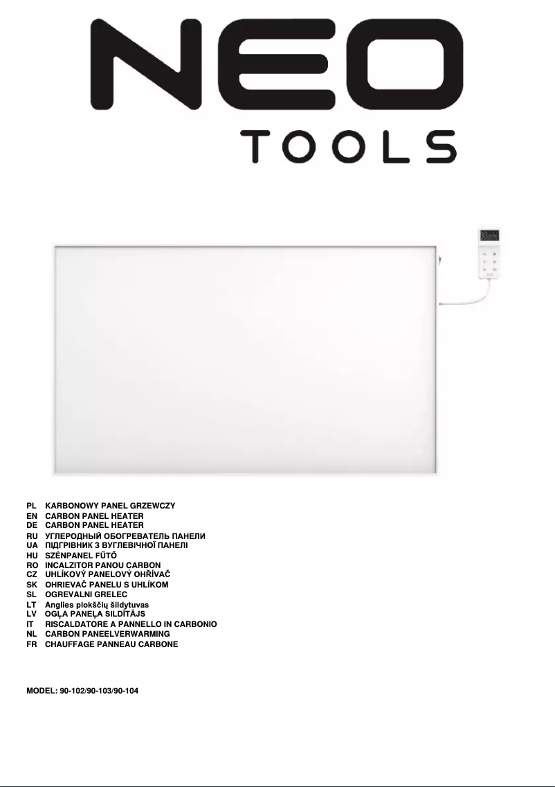 Page 1 de la notice Manuel utilisateur NEO tools 90-103