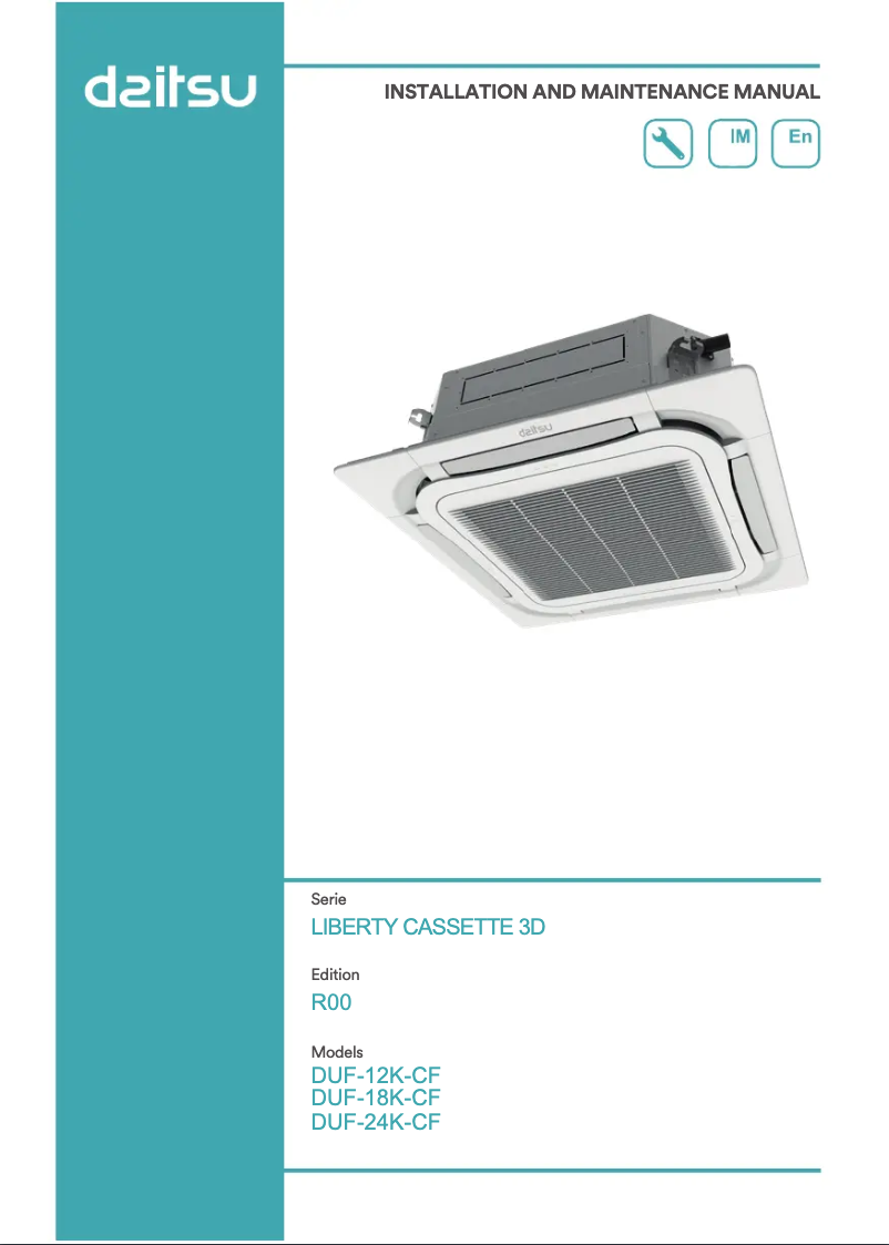 Page 1 de la notice Manuel utilisateur Daitsu DUF 24K