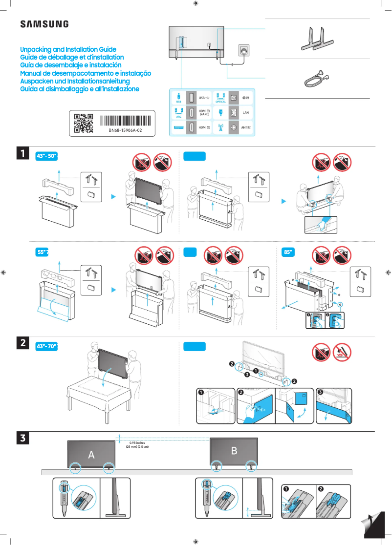Page 1 de la notice Manuel utilisateur Samsung UN75CU8000K