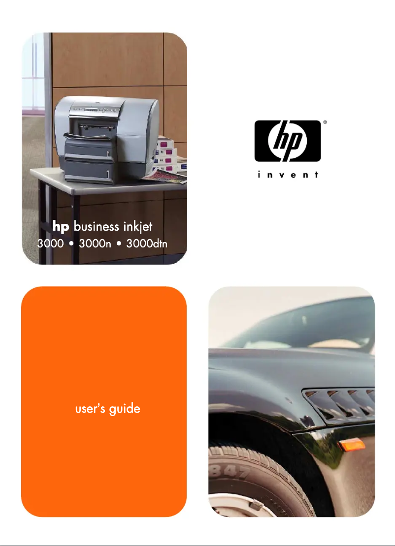 Page n°1 - Manuel utilisateur HP Business Inkjet 3000