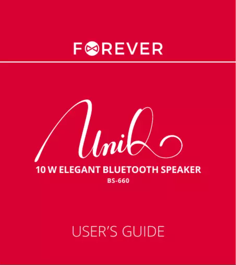 Page 1 de la notice Manuel utilisateur Forever UNIQ BS-660