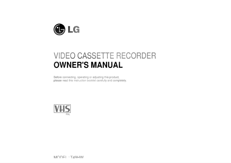 Page 1 de la notice Manuel utilisateur LG T49HW