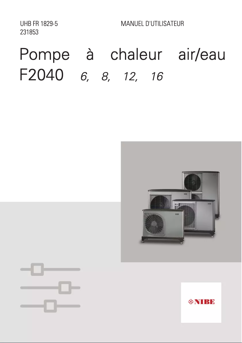 Image de la première page du manuel de l'appareil F2040-12