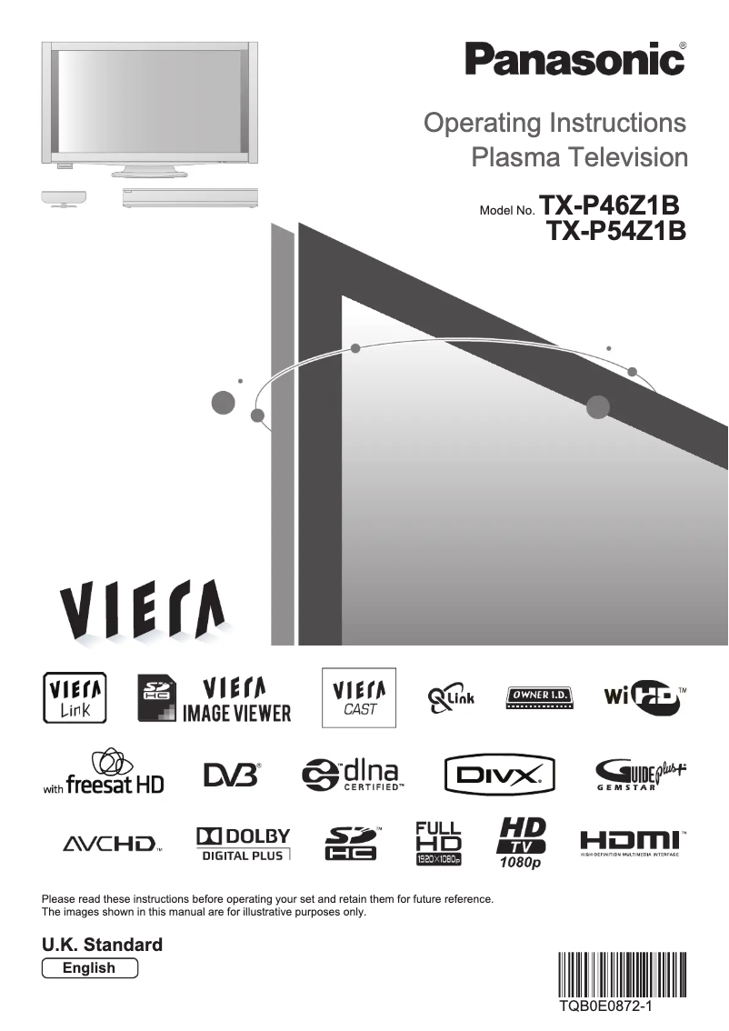Imagen de la primera página del manual del dispositivo TX-P54Z1B