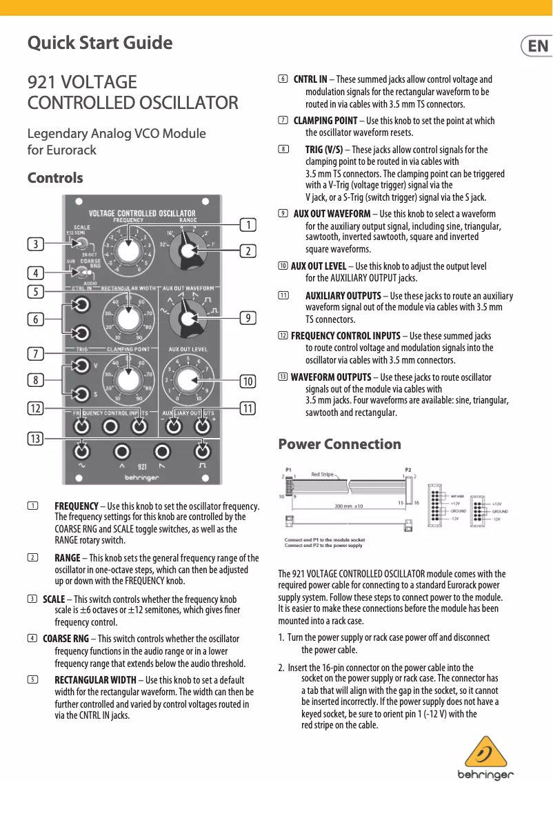 Image de la première page du manuel de l'appareil 921