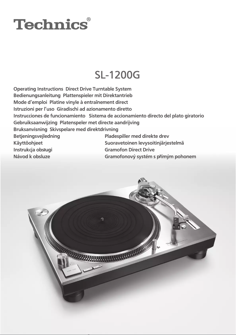 Image de la première page du manuel de l'appareil SL-1200GEG