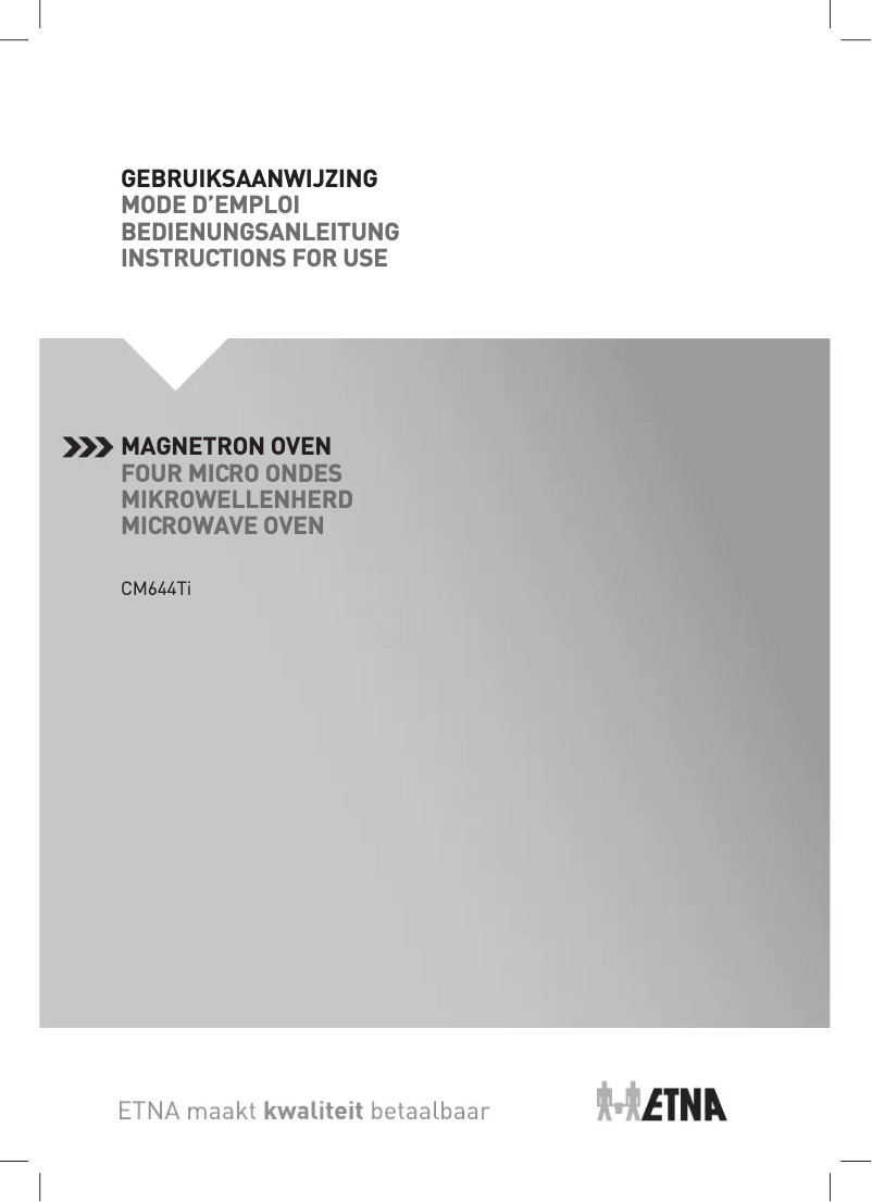 Page n°1 - Manuel utilisateur Etna CM650Ti