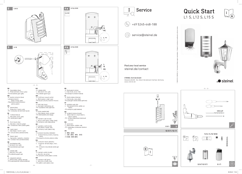 Page 1 de la notice Guide de démarrage rapide Steinel L 12