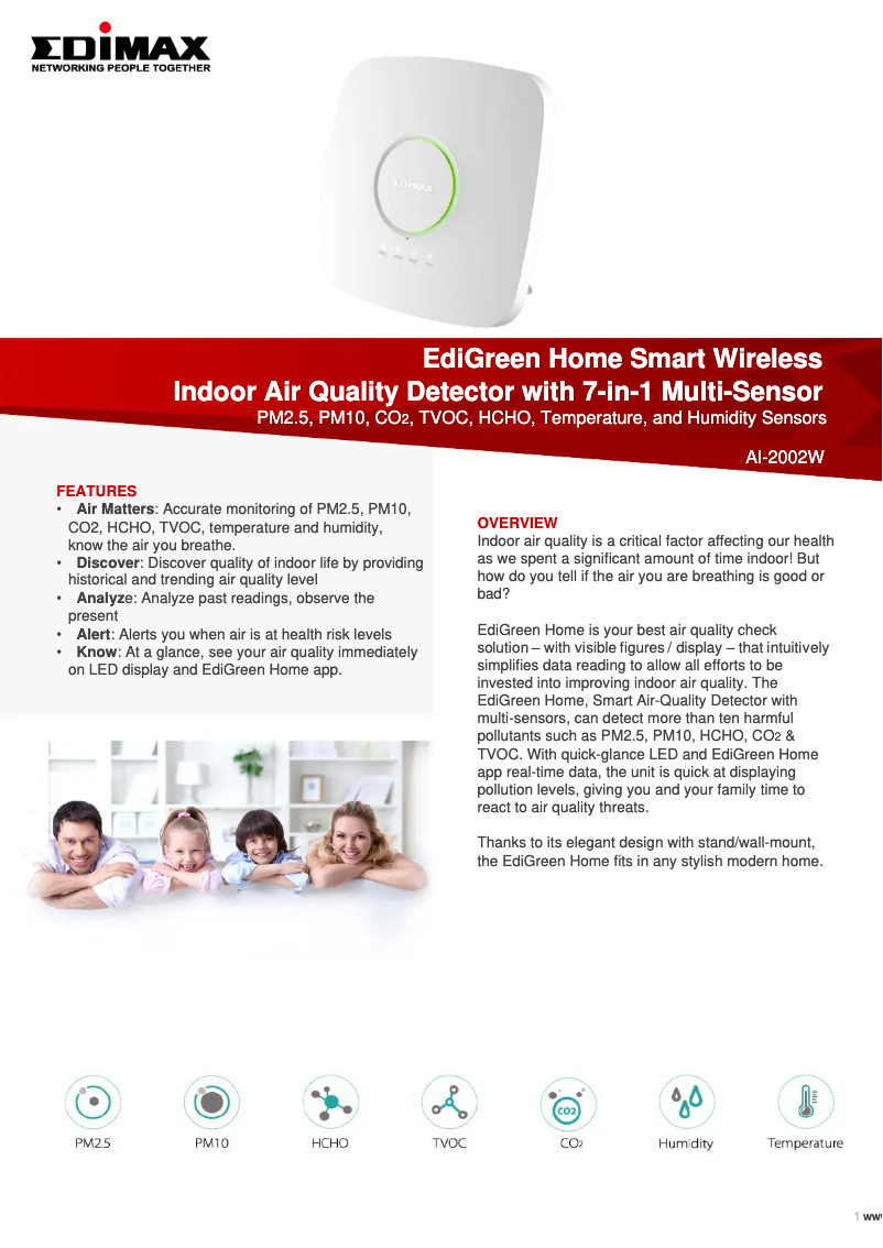 Página 1 del manual Ficha técnica Edimax AI-2002W