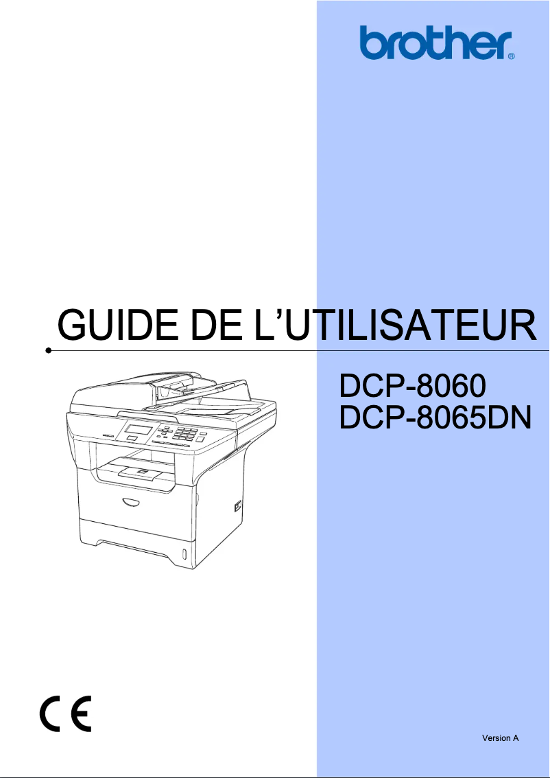 Page n°1 - Manuel utilisateur Brother DCP-8065DN