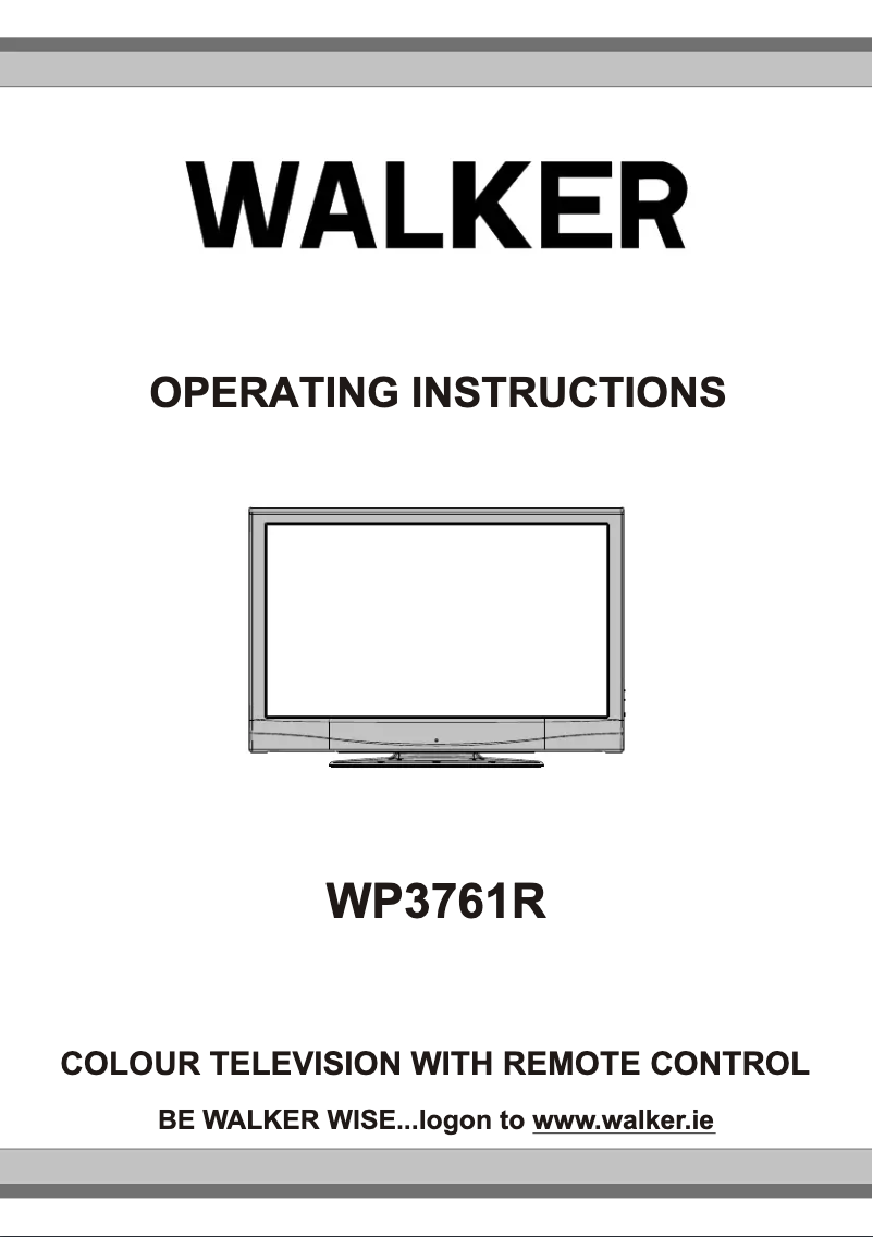 Página 1 del manual Manual de usuario Walker WP3761R