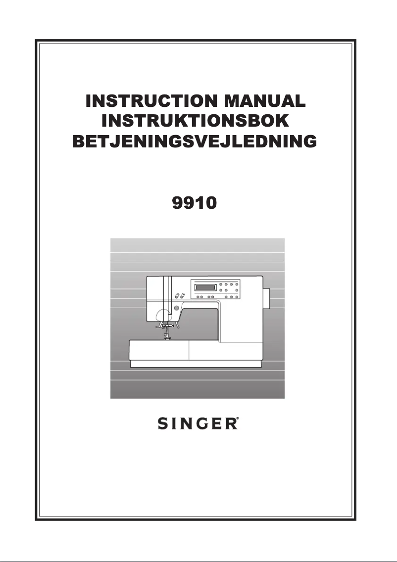 Page n°1 - Manuel utilisateur Singer 9910