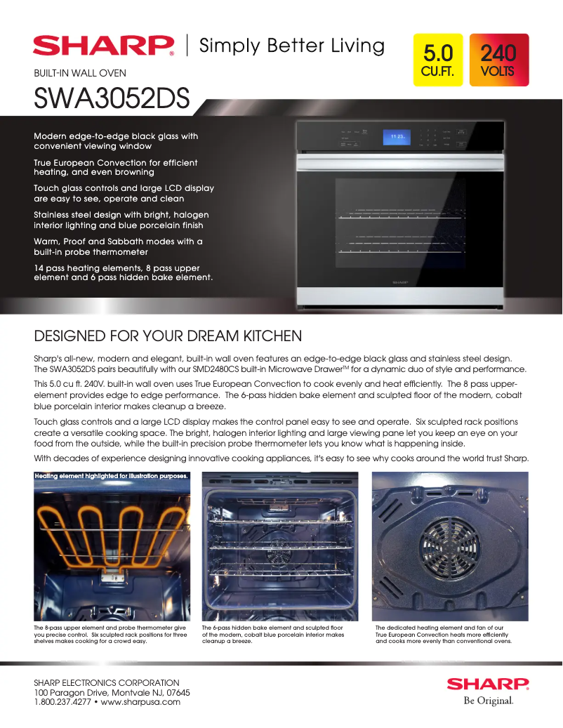 Page 1 de la notice Fiche technique Sharp SWA3052DS