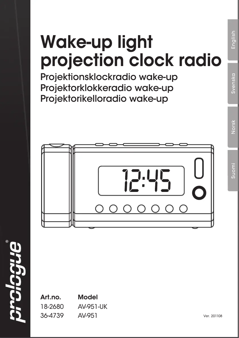 Page n°1 - Manuel utilisateur Prologue AV-951