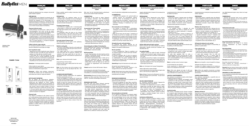 Page 1 de la notice Manuel utilisateur BaByliss 7058PE