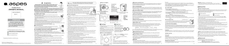 Page 1 de la notice Manuel utilisateur Aspes ASE17C