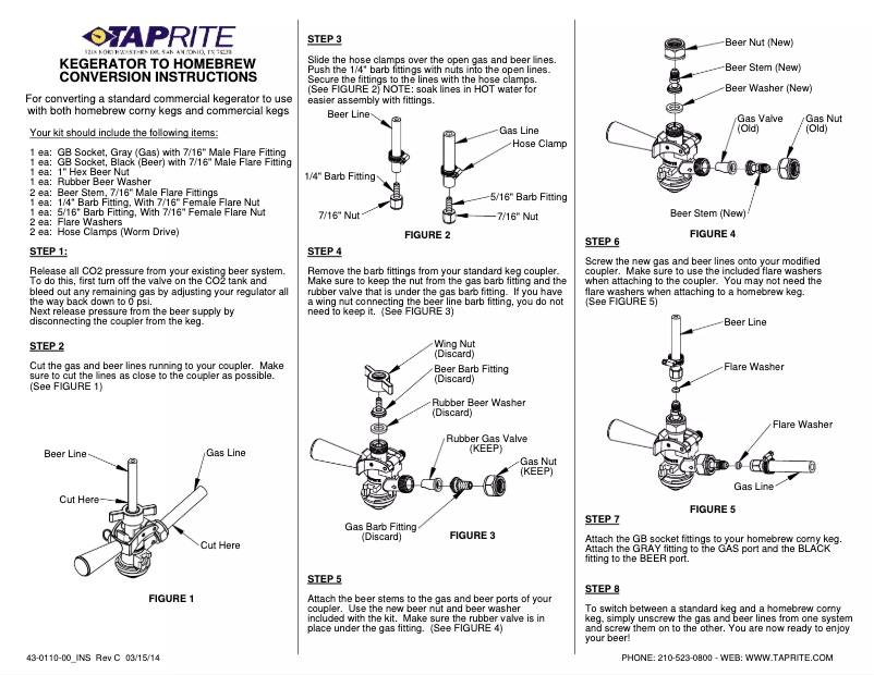 Página 1 del manual Guía de instalación Taprite Commercial 43-0110-00