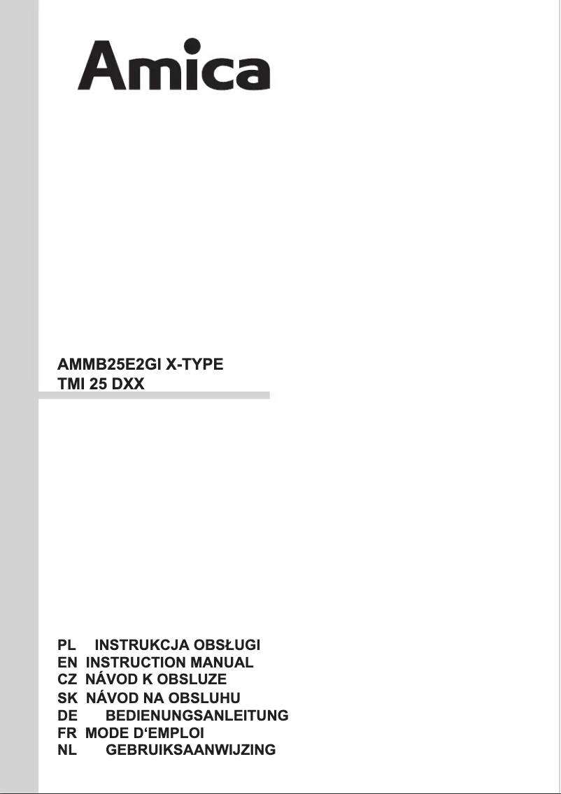 Image de la première page du manuel de l'appareil AMMB25E2GI