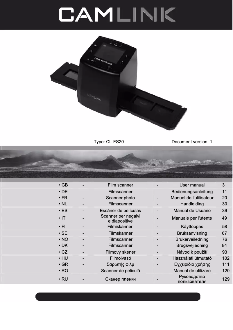 Página 1 del manual Manual de usuario CamLink CL-FS2