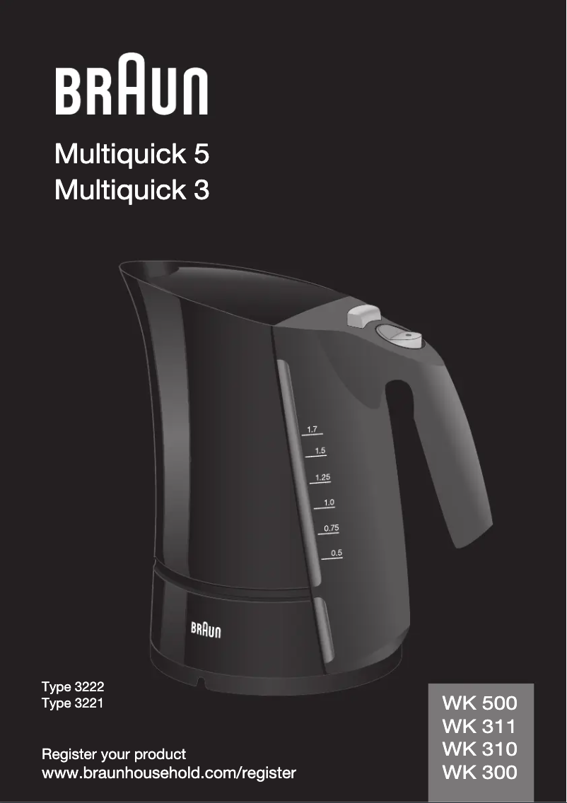 Page 1 de la notice Manuel utilisateur Braun AquaExpress WK 300