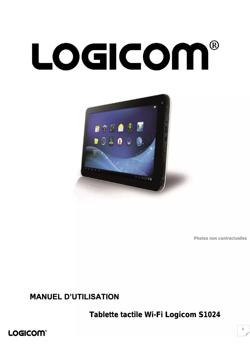 Page 1 de la notice Manuel utilisateur Logicom S1024