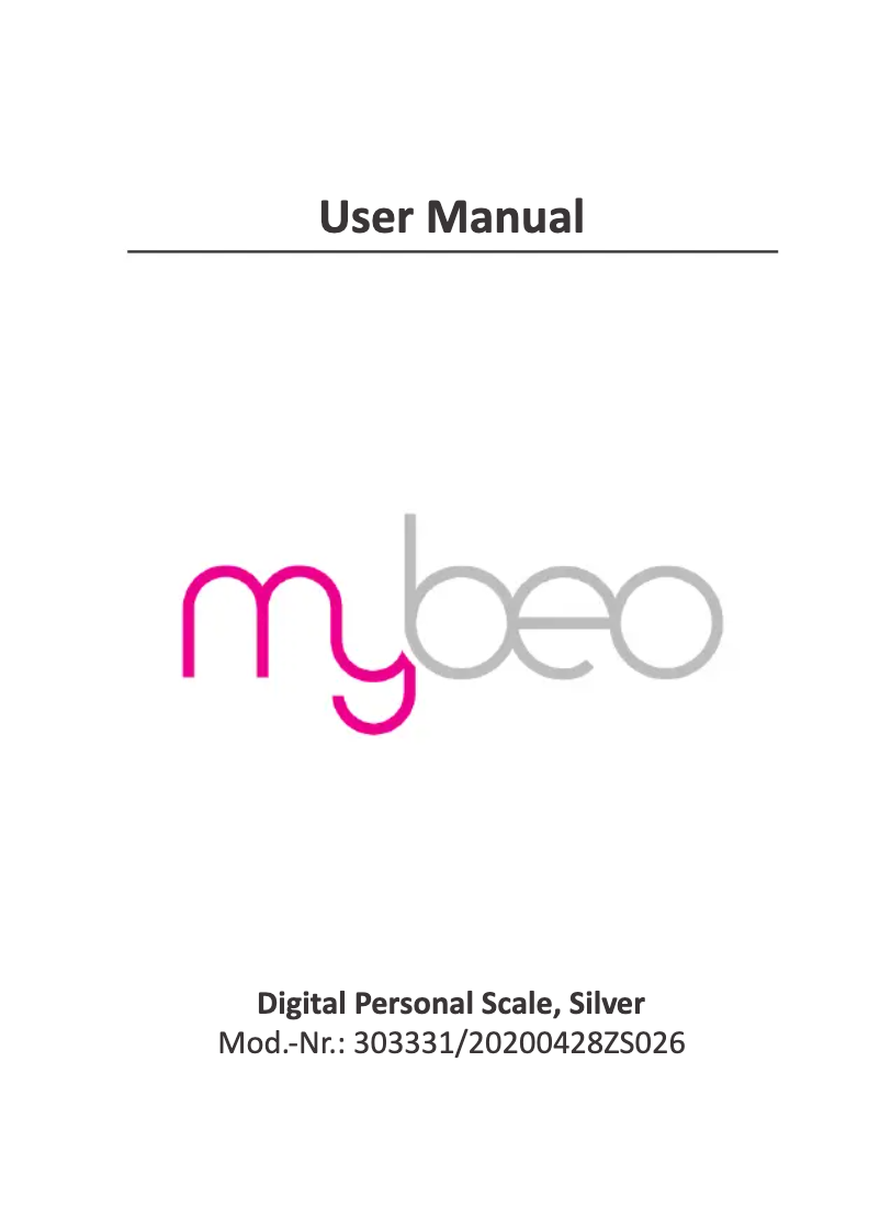 Page 1 de la notice Manuel utilisateur Mybeo 303331