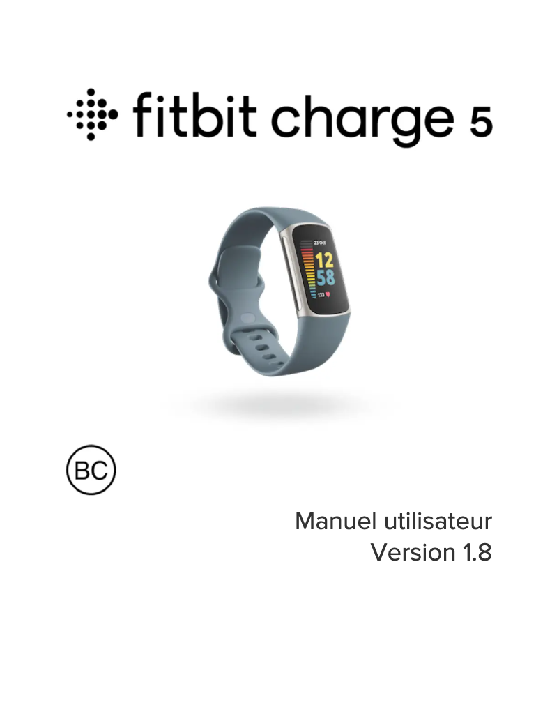 Page 1 de la notice Manuel utilisateur Fitbit Charge 5