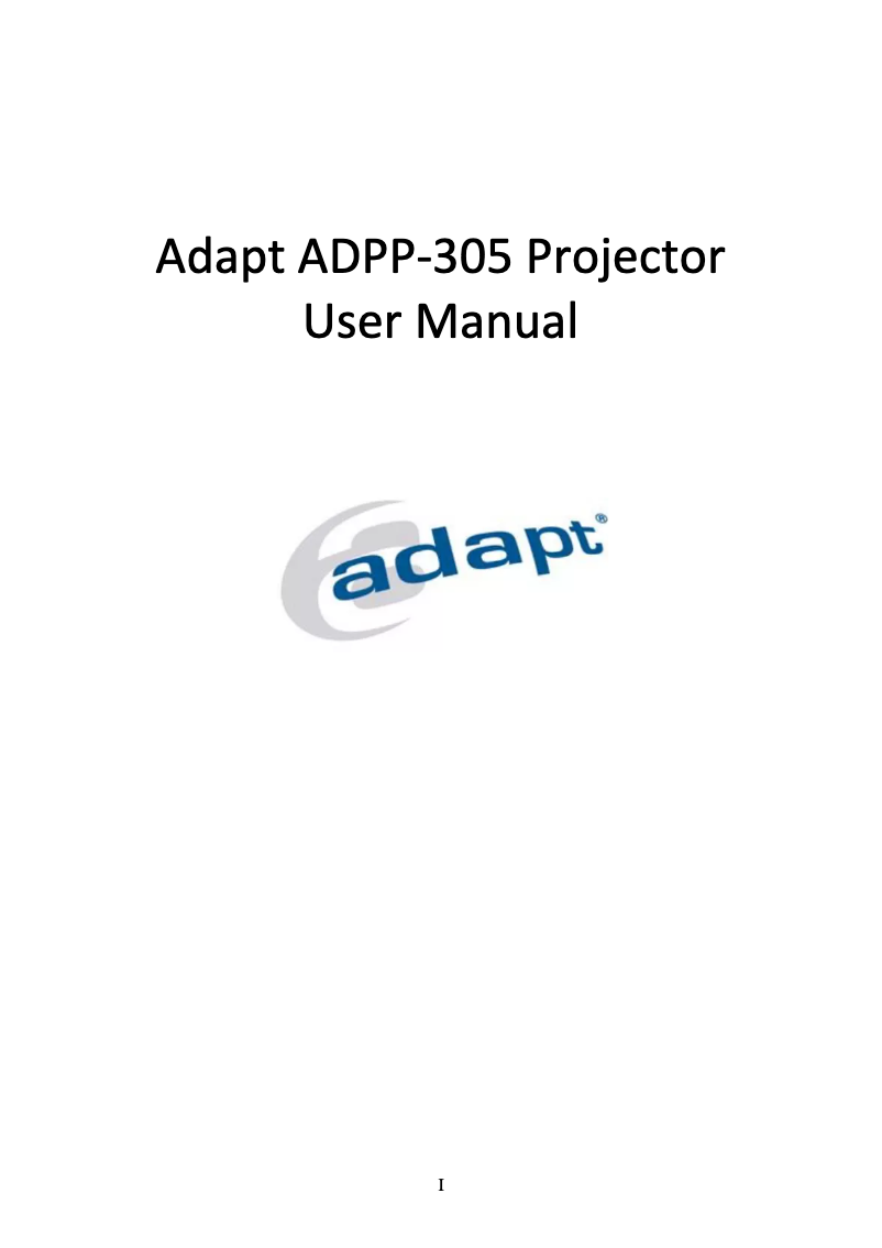 Page n°1 - Manuel utilisateur Adapt ADPP-305