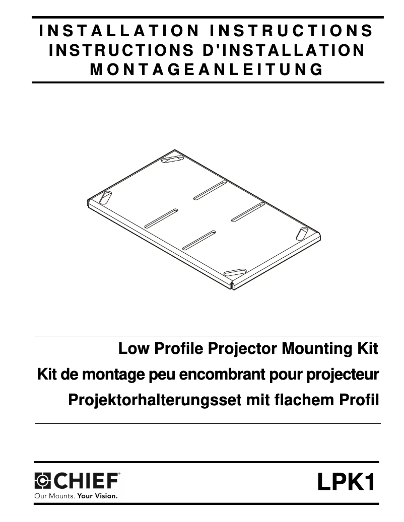 Page 1 de la notice Manuel utilisateur Chief LPK1