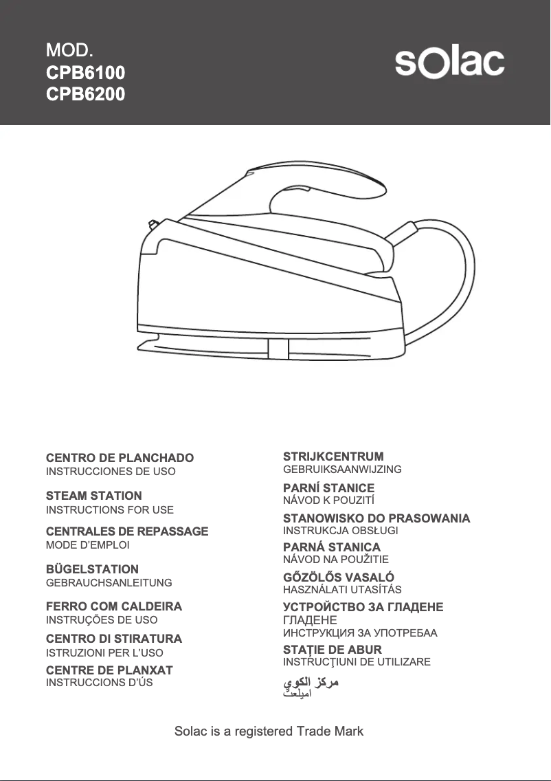 Page 1 de la notice Manuel utilisateur Solac Blank Canvas CPB6200