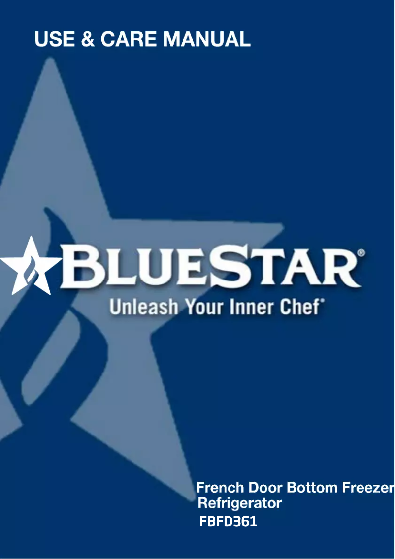 Página 1 del manual Manual de uso y mantenimiento BlueStar FBFD361PC-6021